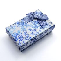   Kék Színű Virágos Díszdoboz Ékszerdoboz Ajándékdoboz 8,3x5,3x2,7cm