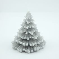 Ezüst Fenyőfa Karácsonyfa Gyertya 12x12cm