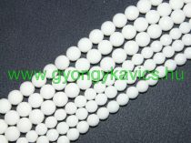 Fazettált Fehér Jade Ásványgyöngy Gyöngyfüzér 10mm