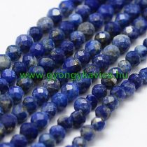   Fazettált Lazurit Lápisz Lazuli Ásványgyöngy Gyöngyfüzér 2mm
