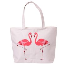Flamingó Vászon Táska Szatyor Cipzáros 33x42cm
