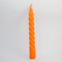 Narancssárga Csavart Gyertya 19x2,3cm