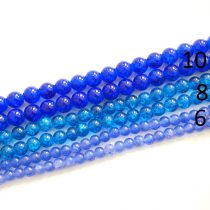   Roppantott Kék Üveg Hegyikristály Másolat Gyöngy Gyöngyfüzér 10mm
