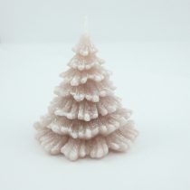 Rózsaarany Fenyőfa Karácsonyfa Gyertya 12x12cm