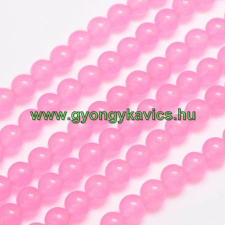 Rózsaszín Pink Jade Ásványgyöngy Gyöngyfüzér 8mm