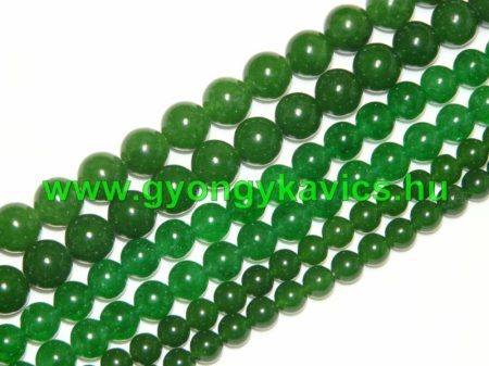 Zöld Jade Ásványgyöngy Gyöngyfüzér 10mm