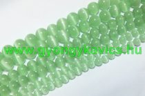 Zöld Macskaszem (Üveg) (világos) Ásványgyöngy 6mm