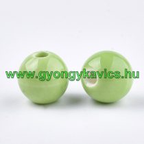 Zöld Porcelán Gyöngy 10mm 